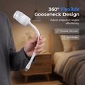 USB Galaxy-projektor med nattlys – 13 stjerneskiver, 360 fleksibel svanehalsdesign – hvit