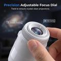 USB Galaxy-projektor med nattlys – 13 stjerneskiver, 360 fleksibel svanehalsdesign – hvit