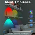 USB-oppladbare RGB-skaplamper med fjernkontroll - 6 stk.