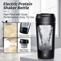 USB-oppladbar elektrisk protein shakerflaske 650ml - svart