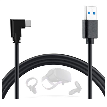 Høyhastighets USB Type-C PC VR Link Kabel - Oculus Quest, Quest 2, Quest 3 - 5m
