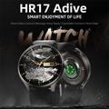UWIER HR17 aktiv smartklokke med to remmer og LED-lommelykt - svart