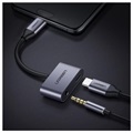 Ugreen 2-i-1 Lade & Audio USB-C Adapter - 1.5A - Grå