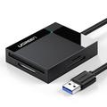 Ugreen 4-i-1 USB 3.0 minnekortleser - SD/CF/microSD/MS - svart