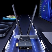 Ugreen BE6500 nettverkskort - Wi-Fi 7/Bluetooth 5.4, 6 dBi-antenner - svart