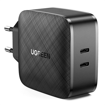 Ugreen CD216 Rask Vegglader - 2x USB-C PD, QC4.0 - 66W