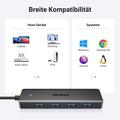 Ugreen høyhastighets USB 3.0-hub med 4 porter - 15cm, 5Gbps - svart