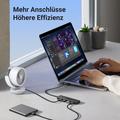 Ugreen høyhastighets USB 3.0-hub med 4 porter - 15cm, 5Gbps - svart