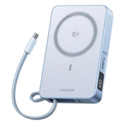 Ugreen MagFlow PB773 10 000 mAh MagSafe-powerbank med 30W USB-C-hurtiglading - blå