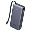 Ugreen PB536 20000mAh powerbank med innebygd USB-C-kabel - 45W - grå