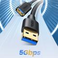 Ugreen USB 3.0 Hann/Hunn Forlengelseskabel - 2m - Svart