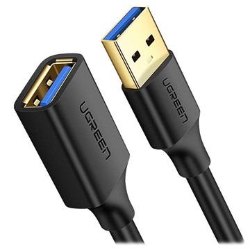 Ugreen USB 3.0 Hann/Hunn Forlengelseskabel - 1m - Svart