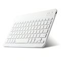 Ultratynt, stillegående Bluetooth-tastatur for PC, nettbrett, iPad, telefon, TV - hvitt