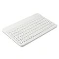 Ultratynt, stillegående Bluetooth-tastatur for PC, nettbrett, iPad, telefon, TV - hvitt