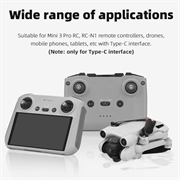 UltraFlex USB-C Anti-Støv Plugg for droner, smarttelefoner, nettbrett - 3 stk. - svart