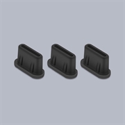 UltraFlex USB-C Anti-Støv Plugg for droner, smarttelefoner, nettbrett - 3 stk. - svart