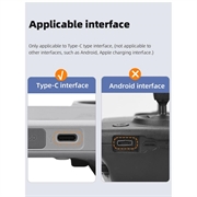 UltraFlex USB-C Anti-Støv Plugg for droner, smarttelefoner, nettbrett - 3 stk. - svart