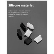 UltraFlex USB-C Anti-Støv Plugg for droner, smarttelefoner, nettbrett - 3 stk. - svart