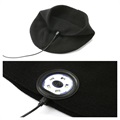 Unisex Strikket Bluetooth Beanie Hat med LED-Lys - Svart