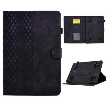 Universal 3D Pattern Smart Tablet Folio-etui - 10" - Svart