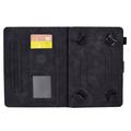 Universal 3D Pattern Smart Tablet Folio-etui - 10" - Svart