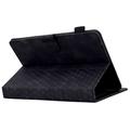 Universal 3D Pattern Smart Tablet Folio-etui - 10" - Svart