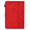 Universal 3D Pattern Smart Tablet Folio Case - 10" - Rød