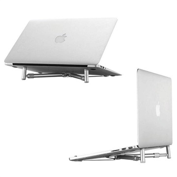 Universell Aluminium Utvidbar Laptop Stativ - 12-17" - Sølv