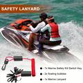 Universal nødstoppsnor for båt med 7 nøkler - 1.6m
