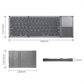 Universal Sammenleggbart Bluetooth Tastatur med Styreplate B066 - Grå