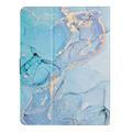 Universal Folio-etui til nettbrett med marmormønster - 10" - Blå