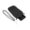 Universell mobiltelefonhylse i nylon med glidelås og snor - 6.7–6.9" - svart