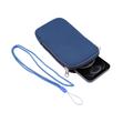 Universell mobiltelefonhylse i nylon med glidelås og snor - 6.7-6.9" - blå