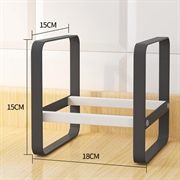 Oppreist tallerken- og skålholder i metall - størrelse L