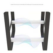 Oppreist tallerken- og skålholder i metall - størrelse L