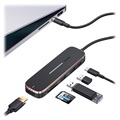 Usams US-SJ575 6-i-1 USB-C-hub med HDMI Port - Svart
