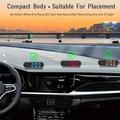 V11 GPS-HUD-skjerm til bil med hastighetsmåler, kompass og klokke - svart