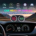 V15 GPS HUD Head-Up Display til bil med hastighetsmåler, kompass og klokke - svart