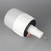 V52 Bærbar, oppladbar solcellelampe / LED-lampe for camping med 5-girs belysning og krok