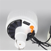 V52 Bærbar, oppladbar solcellelampe / LED-lampe for camping med 5-girs belysning og krok