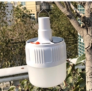 V52 Bærbar, oppladbar solcellelampe / LED-lampe for camping med 5-girs belysning og krok