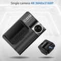 V55 4K/1080p dobbel dashcam med Sony IMX415, Wi-Fi, superkondensator - svart