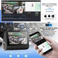 V55 4K/1080p dobbel dashcam med Sony IMX415, Wi-Fi, superkondensator - svart