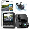 V61 4K/1080p dobbel dashcam - 5.8GHz Wi-Fi, HDR-nattesyn, superkondensator - svart