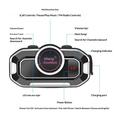 V9 motorsykkelhjelm/Bluetooth 5.0-hodesett - FM-radio, to mikrofoner, automatisk svar - svart