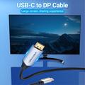 VENTION CGZBH CGZ USB-C til DP-kabel - 4K UHD-ytelse - 2m - Svart / grå