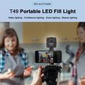 VLOGLITE T49 LED-videolampe 5600K bærbar fotobelysningspanel med minifyllingslampe for live-streaming