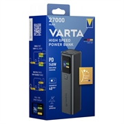 Varta High-Speed powerbank 27000mAh - 140W, QC, PD - svart