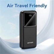 Vention FHL-serien 20000mAh powerbank med digitalt display - 22.5W - svart