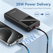 Vention FHL-serien 20000mAh powerbank med digitalt display - 22.5W - svart